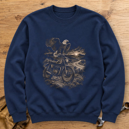Eagle Lookout Crewneck Sweatshirt - Navy - bench