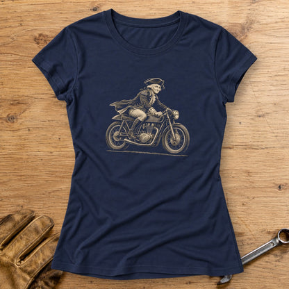 George Washington Cafe Racer Women's T-Shirt - Navy - bench