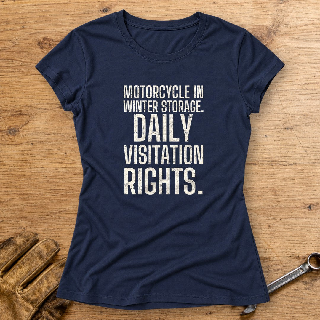 Daily Visitation Rights Women's T-Shirt - Navy - bench