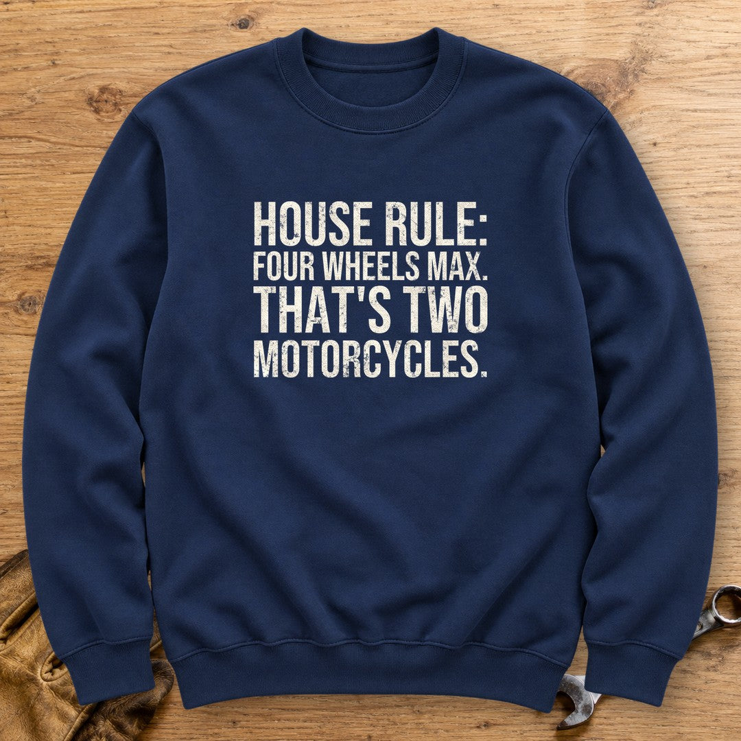 Four Wheels Max Crewneck Sweatshirt - Navy - bench