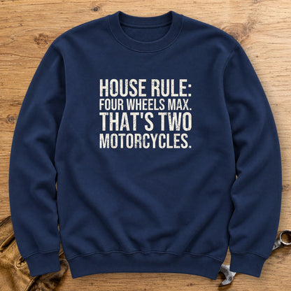 Four Wheels Max Crewneck Sweatshirt - Navy - bench