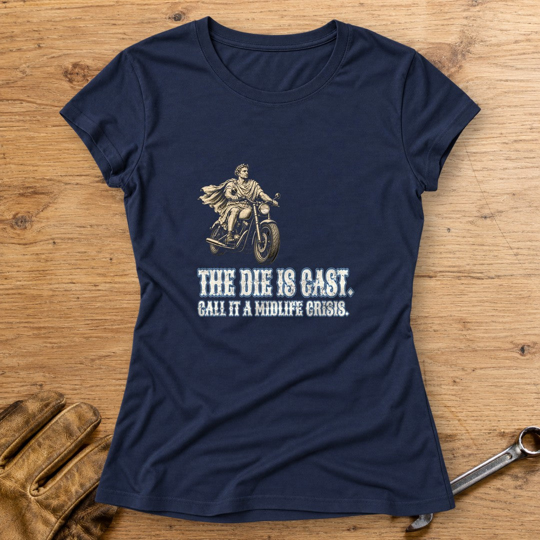 Julius Caesar The Die Is Cast Women's T-Shirt - Navy - bench