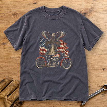Liberty Bell Ride Premium T-Shirt - Navy - bench
