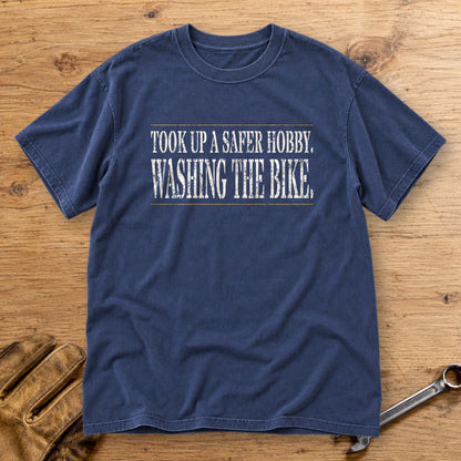 Safer Hobby Premium T-Shirt - Navy - bench