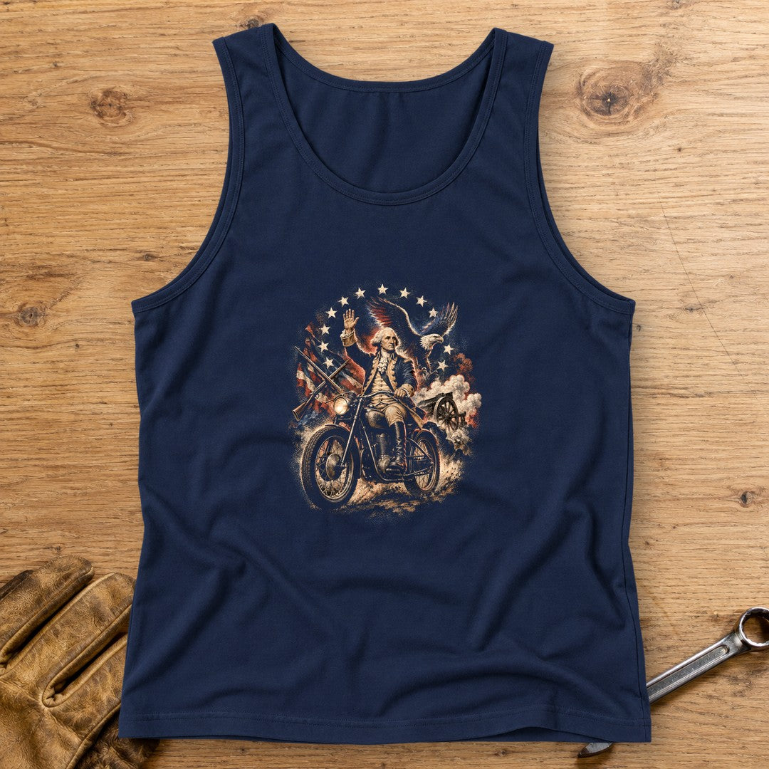 George Washington Rolls Out Tank Top - Navy - bench