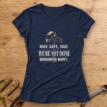 Ride Safe Dad Women's T-Shirt - Navy - bench