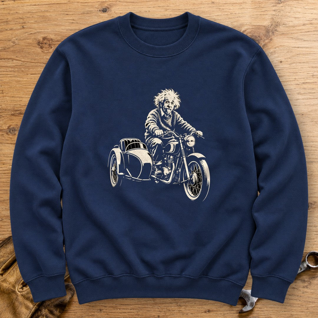 Albert Einstein Sidecar Crewneck Sweatshirt - Navy - bench