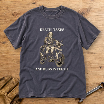 Benjamin Franklin Bugs in Teeth Premium T-Shirt - Navy - bench