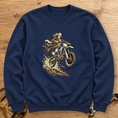 Benjamin Franklin Dirt Jump Crewneck Sweatshirt - Navy - bench