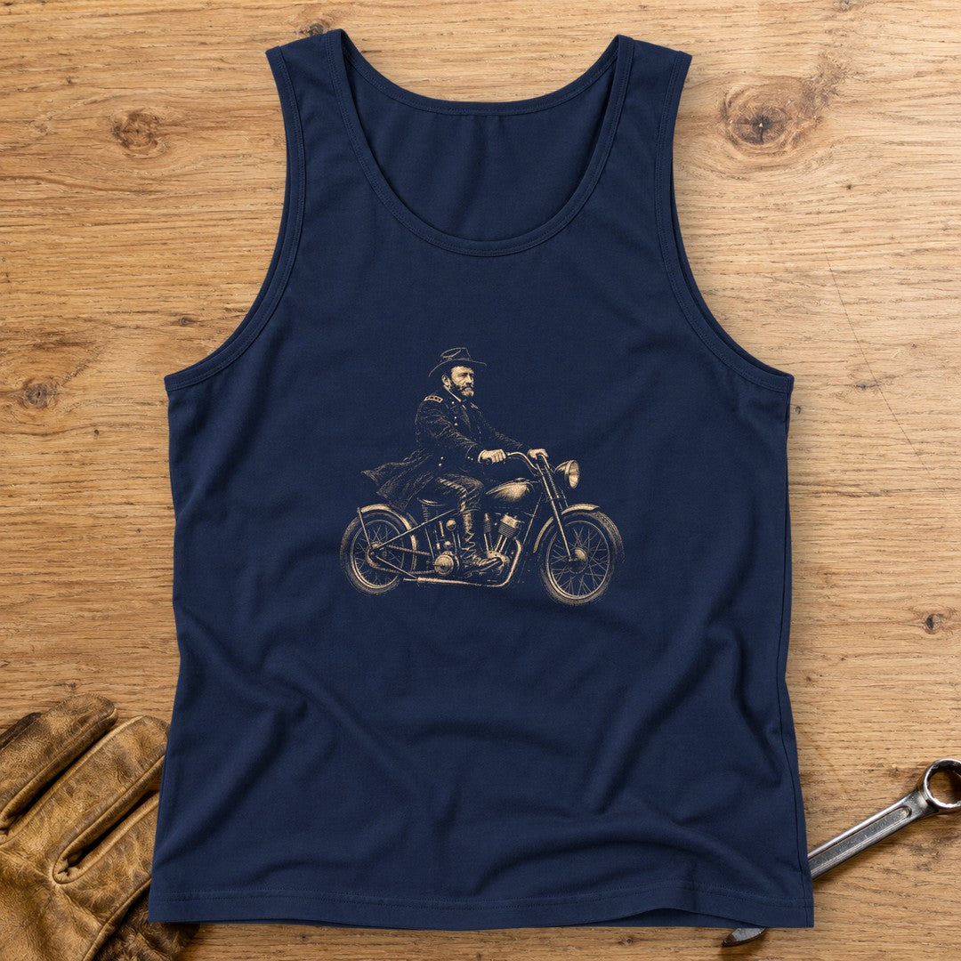 Ulysses S. Grant Bobber Tank Top - Navy - bench