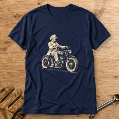 Mark Twain Cruiser T-Shirt - Navy - bench