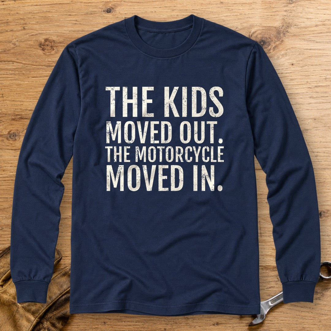 Kids Moved Out Long Sleeve T-Shirt - Navy - bench