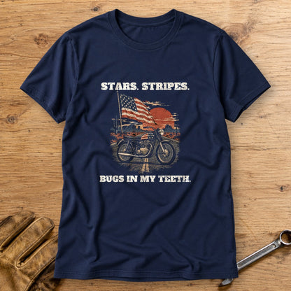 Bugs in My Teeth T-Shirt - Navy - bench