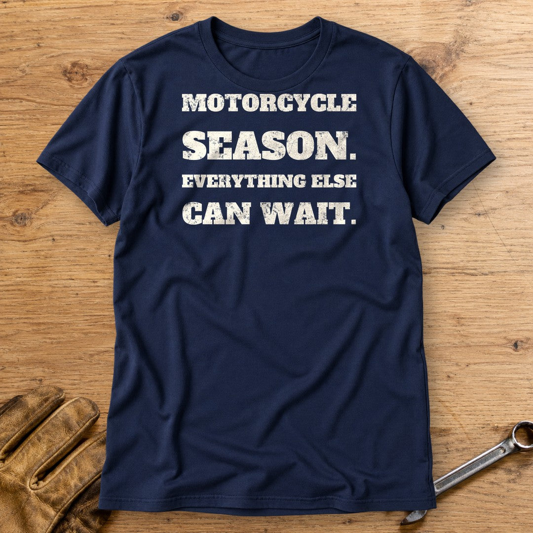 Motorcycle Season T-Shirt - Navy - bench