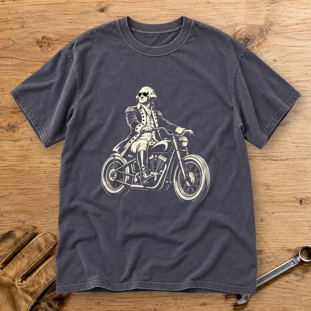 George Washington Bobber Shades Premium T-Shirt - Navy - bench