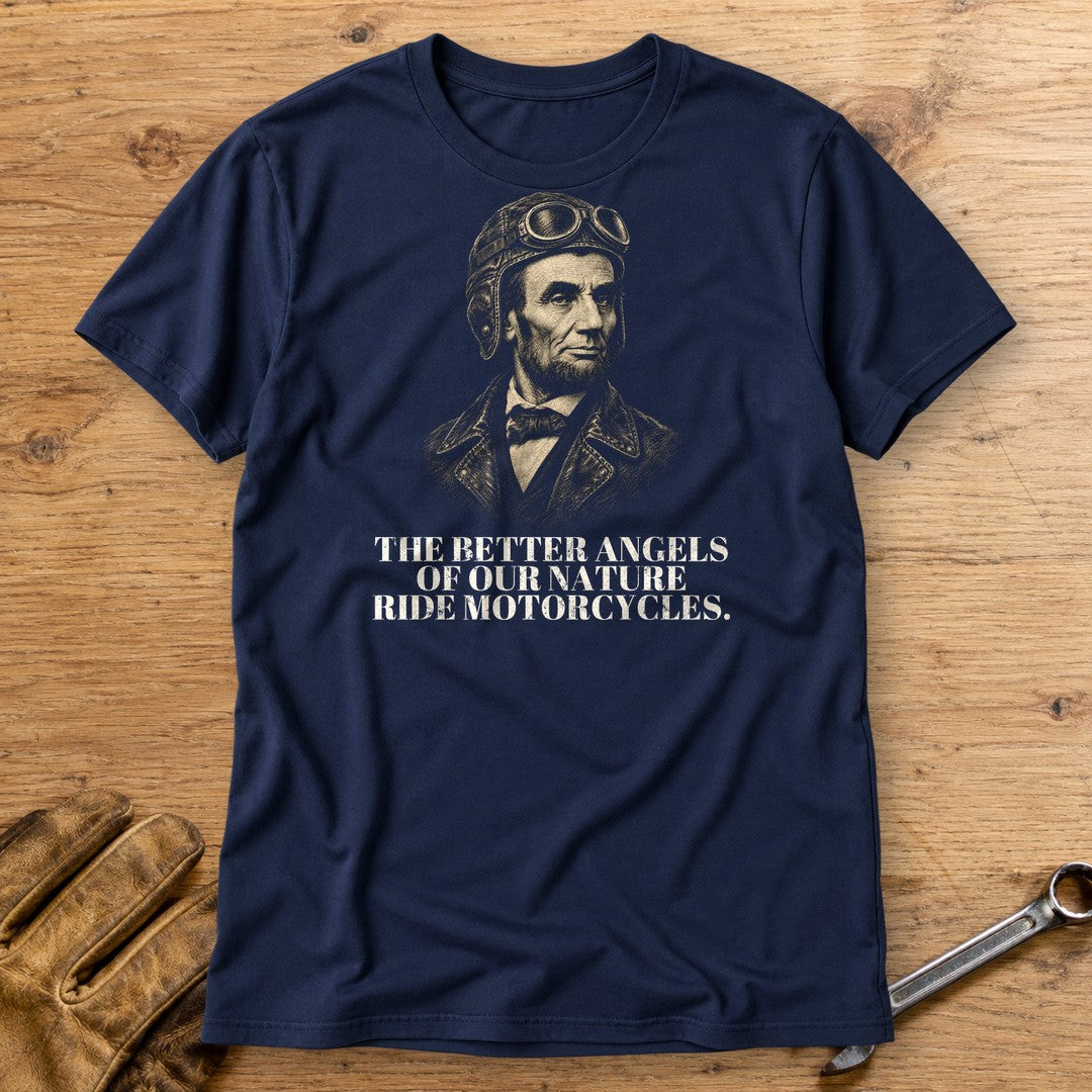 Abraham Lincoln Better Angels Ride T-Shirt - Navy - bench