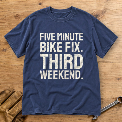Five Minute Fix Premium T-Shirt - Navy - bench