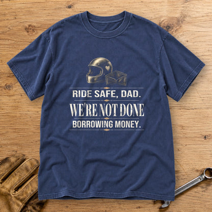 Ride Safe Dad Premium T-Shirt - Navy - bench