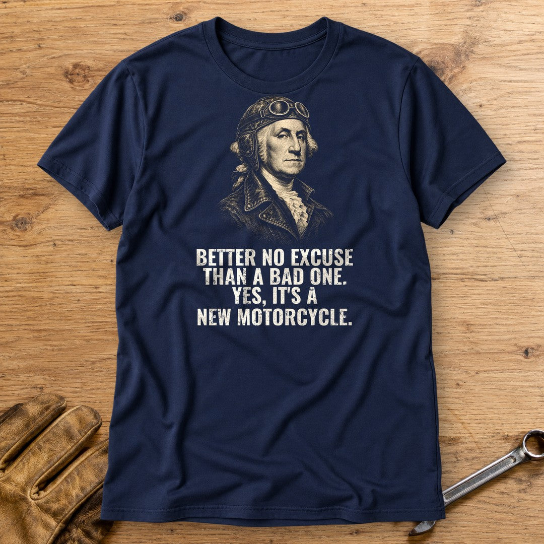 George Washington Better No Excuse T-Shirt - Navy - bench