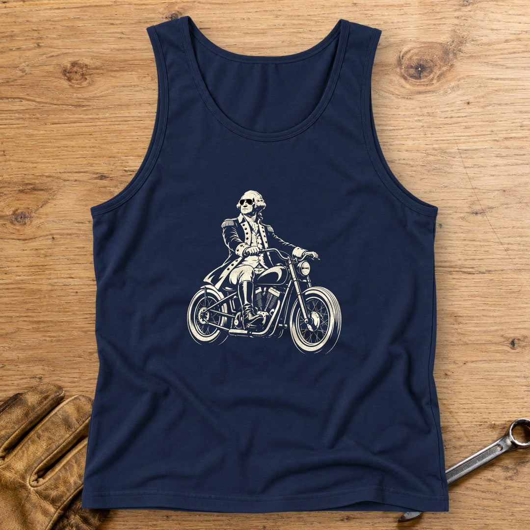 George Washington Bobber Shades Tank Top - Navy - bench