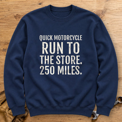 Quick Store Run Crewneck Sweatshirt - Navy - bench