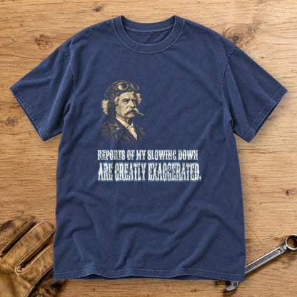 Mark Twain Not Slowing Down Premium T-Shirt - Navy - bench