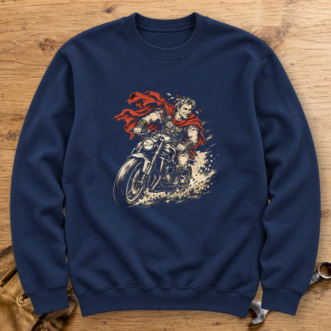 Julius Caesar Rides Crewneck Sweatshirt - Navy - bench
