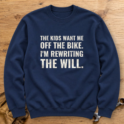 Rewriting The Will Crewneck Sweatshirt - Navy - bench