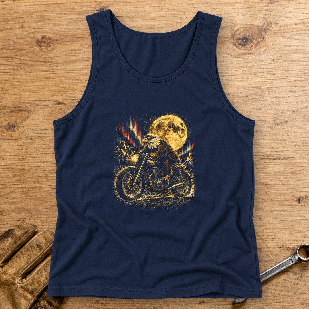 Moonlight Eagle Rider Tank Top - Navy - bench