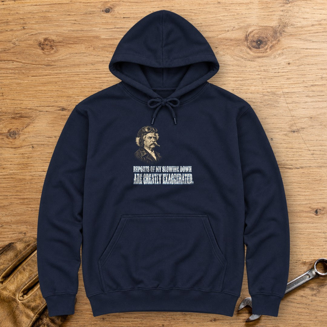Mark Twain Not Slowing Down Hoodie - Navy - bench