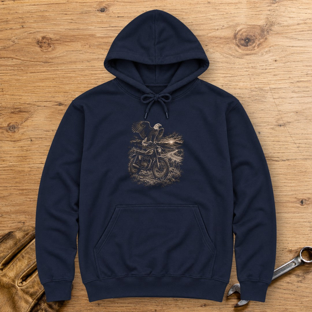 Eagle Lookout Hoodie - Navy - bench