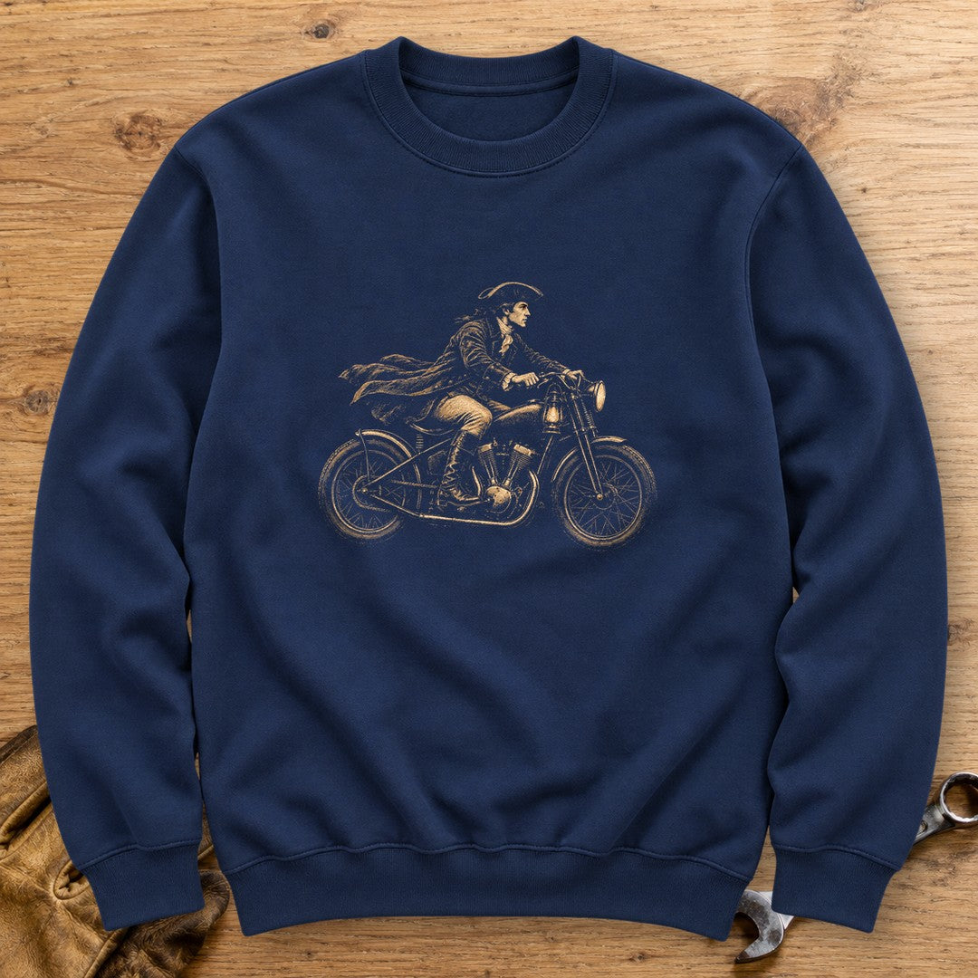 Paul Revere Midnight Ride Crewneck Sweatshirt - Navy - bench