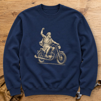 Archimedes Eureka Start Crewneck Sweatshirt - Navy - bench