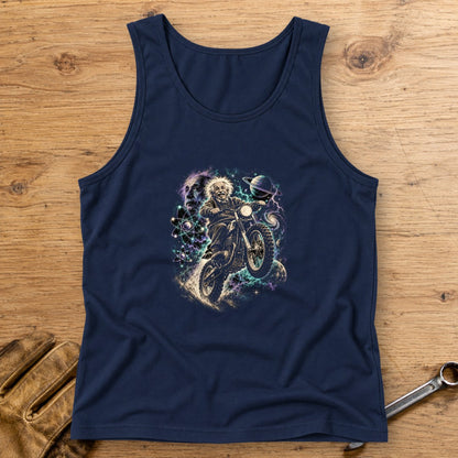 Albert Einstein Space Scrambler Tank Top - Navy - bench