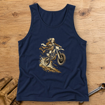 Benjamin Franklin Dirt Jump Tank Top - Navy - bench