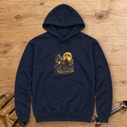 Moonlight Eagle Rider Hoodie - Navy - bench