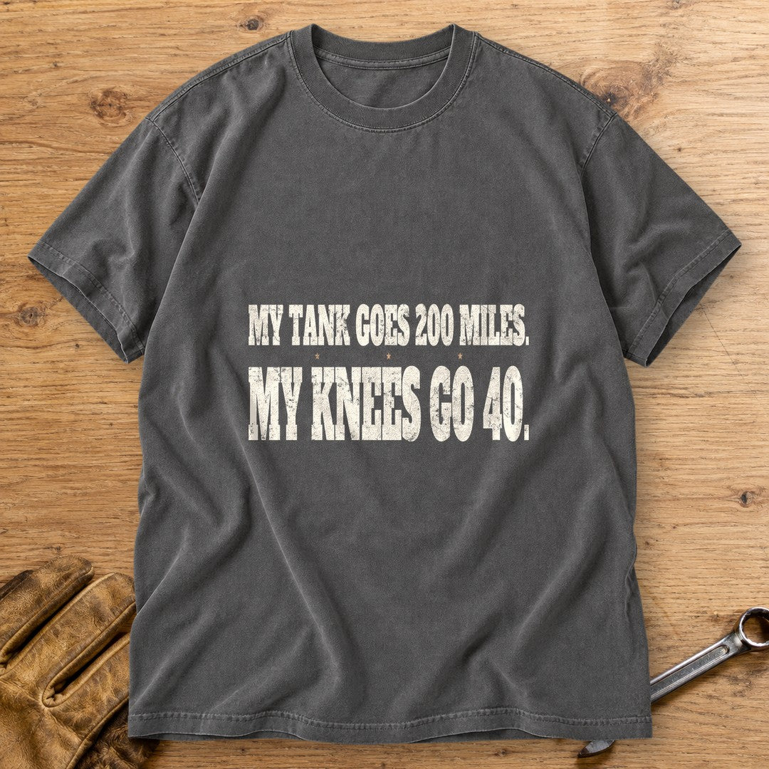 Knees Go Forty Premium T-Shirt - Pepper - bench