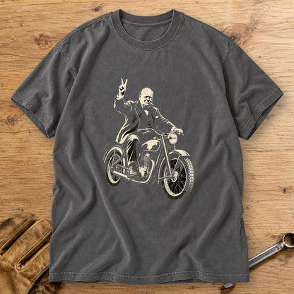Winston Churchill Victory Ride Premium T-Shirt - Pepper - bench