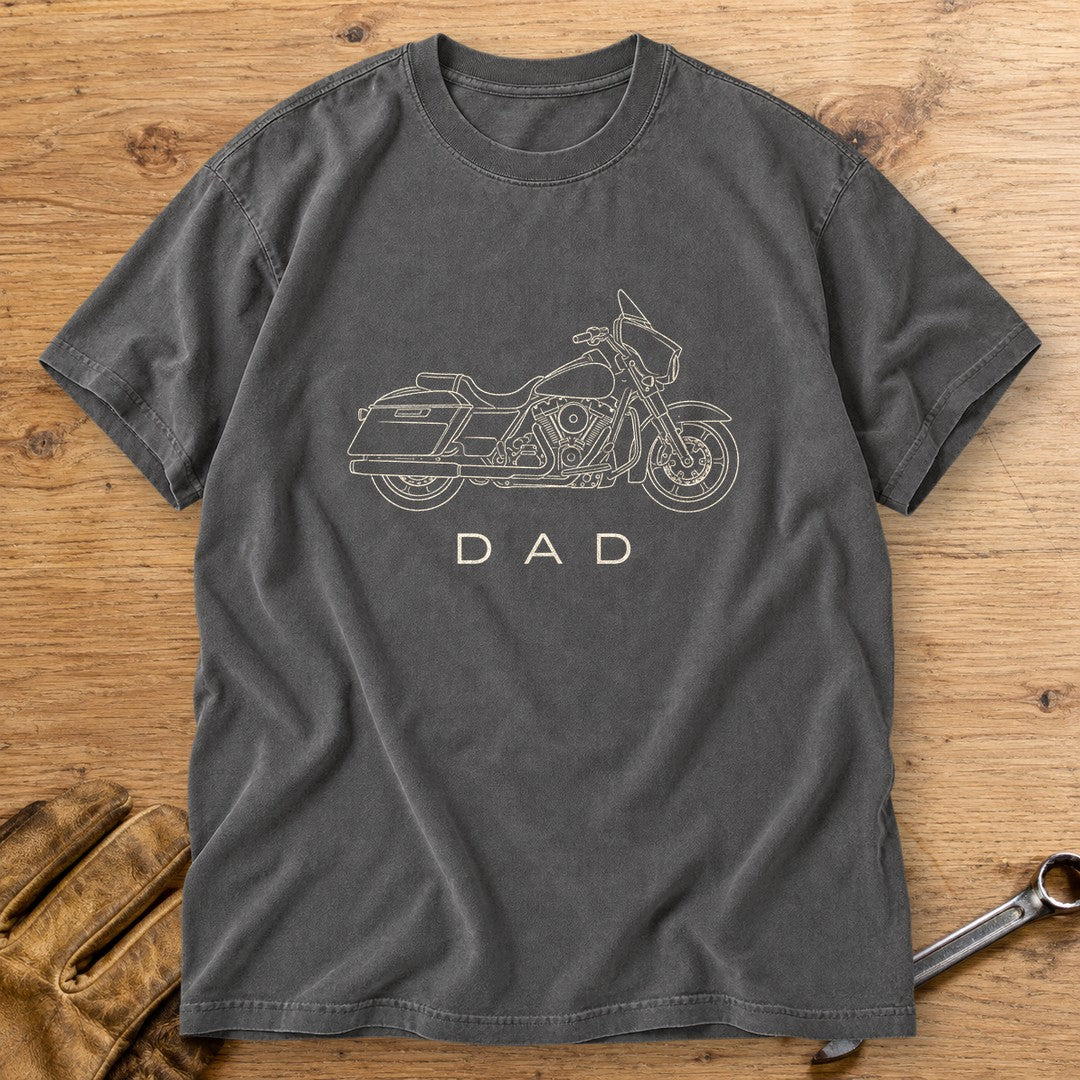 Biker Dad Premium T-Shirt - Pepper - bench