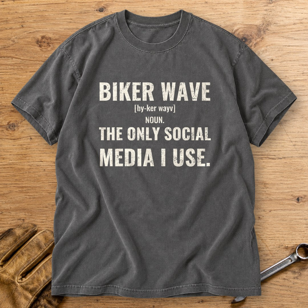 Biker Wave Premium T-Shirt - Pepper - bench