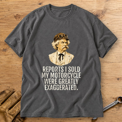 Mark Twain Greatly Exaggerated Premium T-Shirt - Pepper - bench