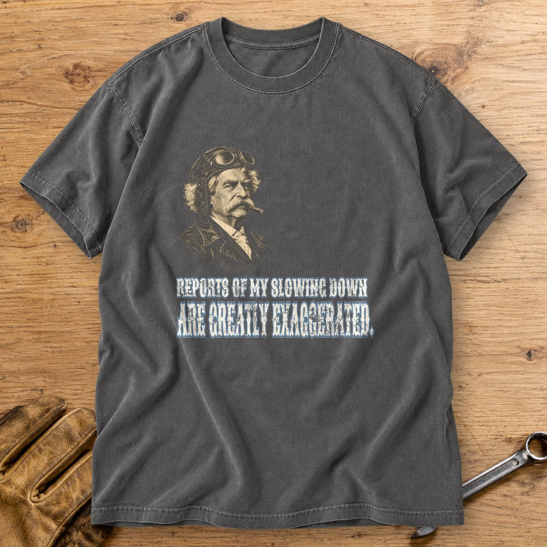 Mark Twain Not Slowing Down Premium T-Shirt - Pepper - bench