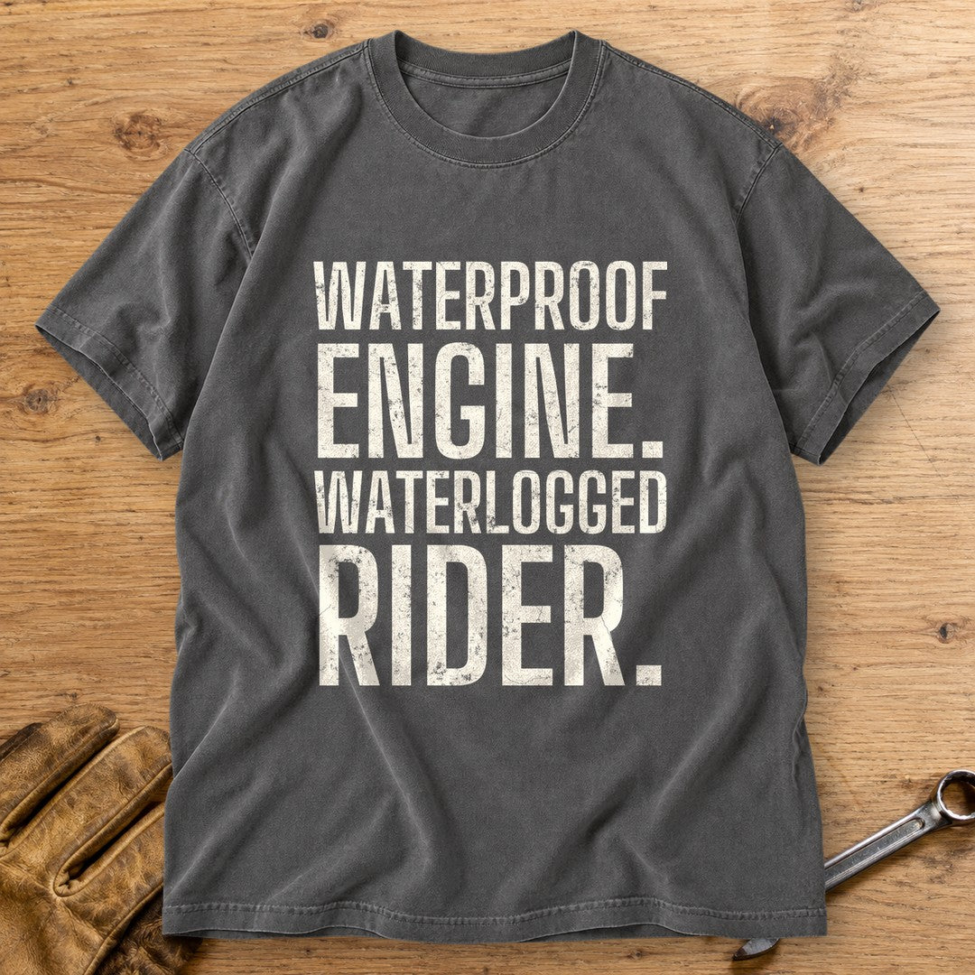 Waterlogged Rider Premium T-Shirt - Pepper - bench