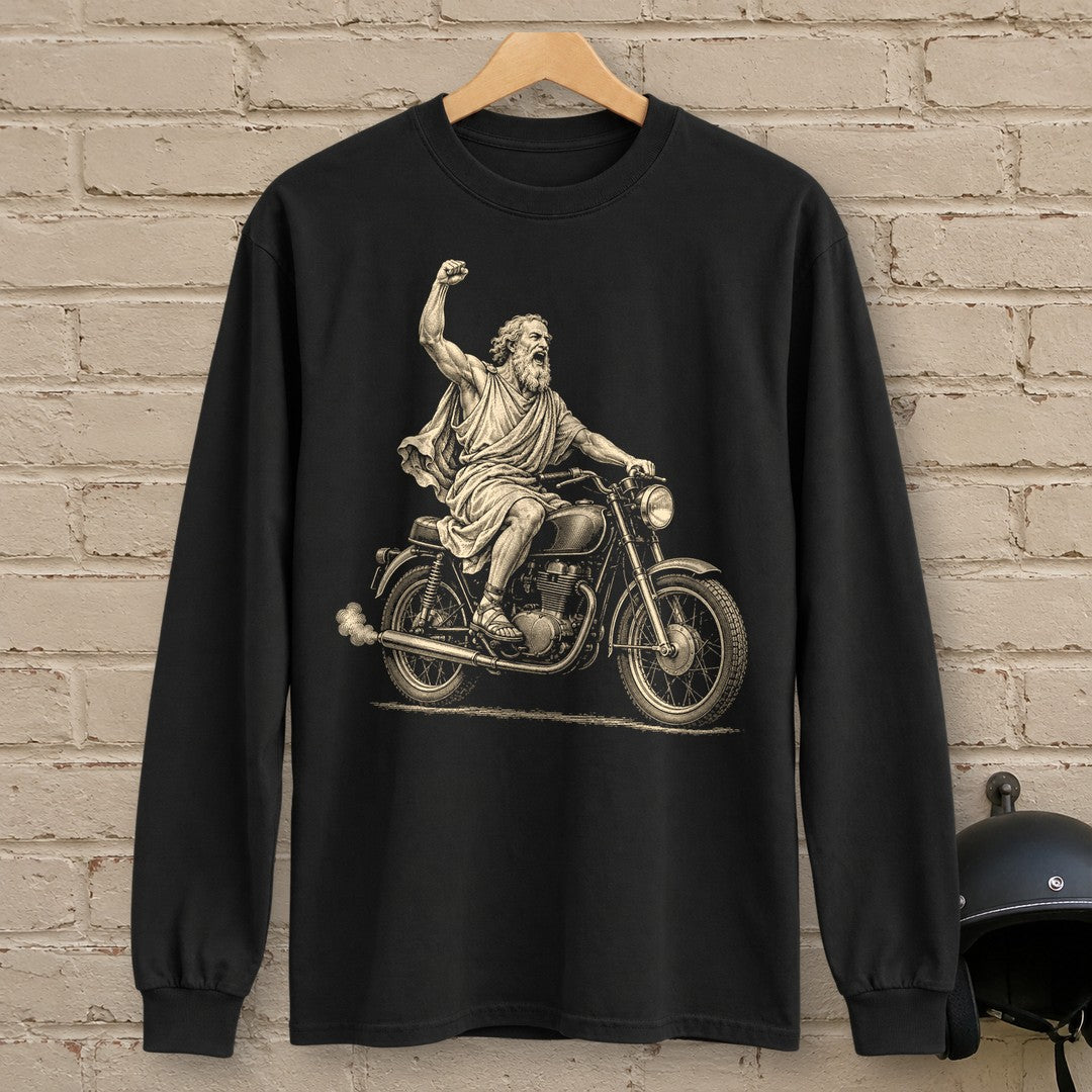 Archimedes Eureka Start Long Sleeve T-Shirt - Black - brick