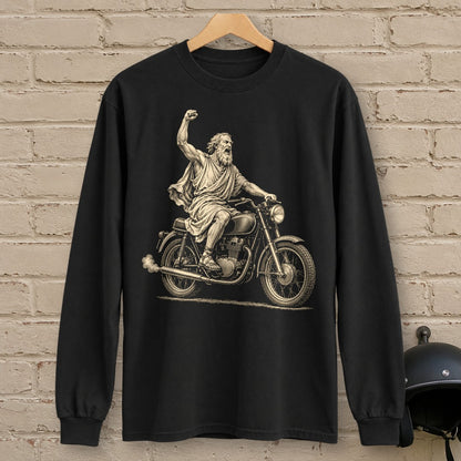 Archimedes Eureka Start Long Sleeve T-Shirt - Black - brick