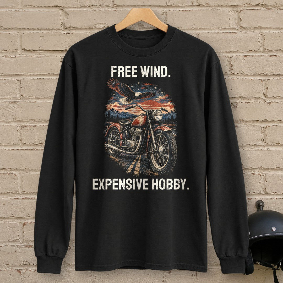 Expensive Hobby Long Sleeve T-Shirt - Black - brick