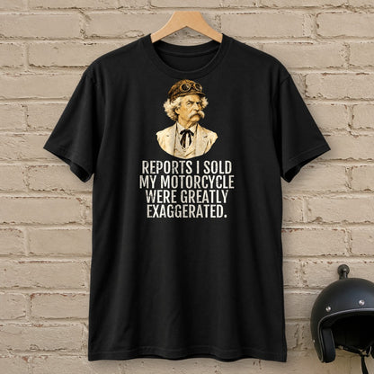 Mark Twain Greatly Exaggerated T-Shirt - Black - brick