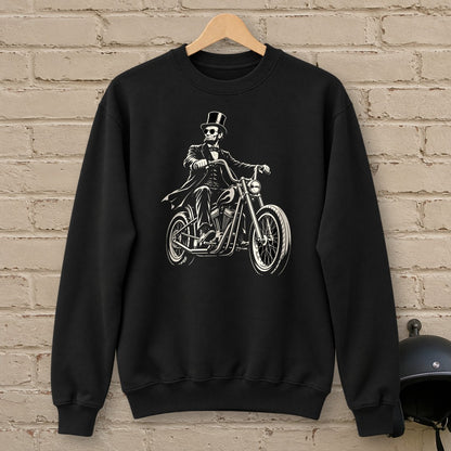 Abraham Lincoln Chopper Shades Crewneck Sweatshirt - Black - brick