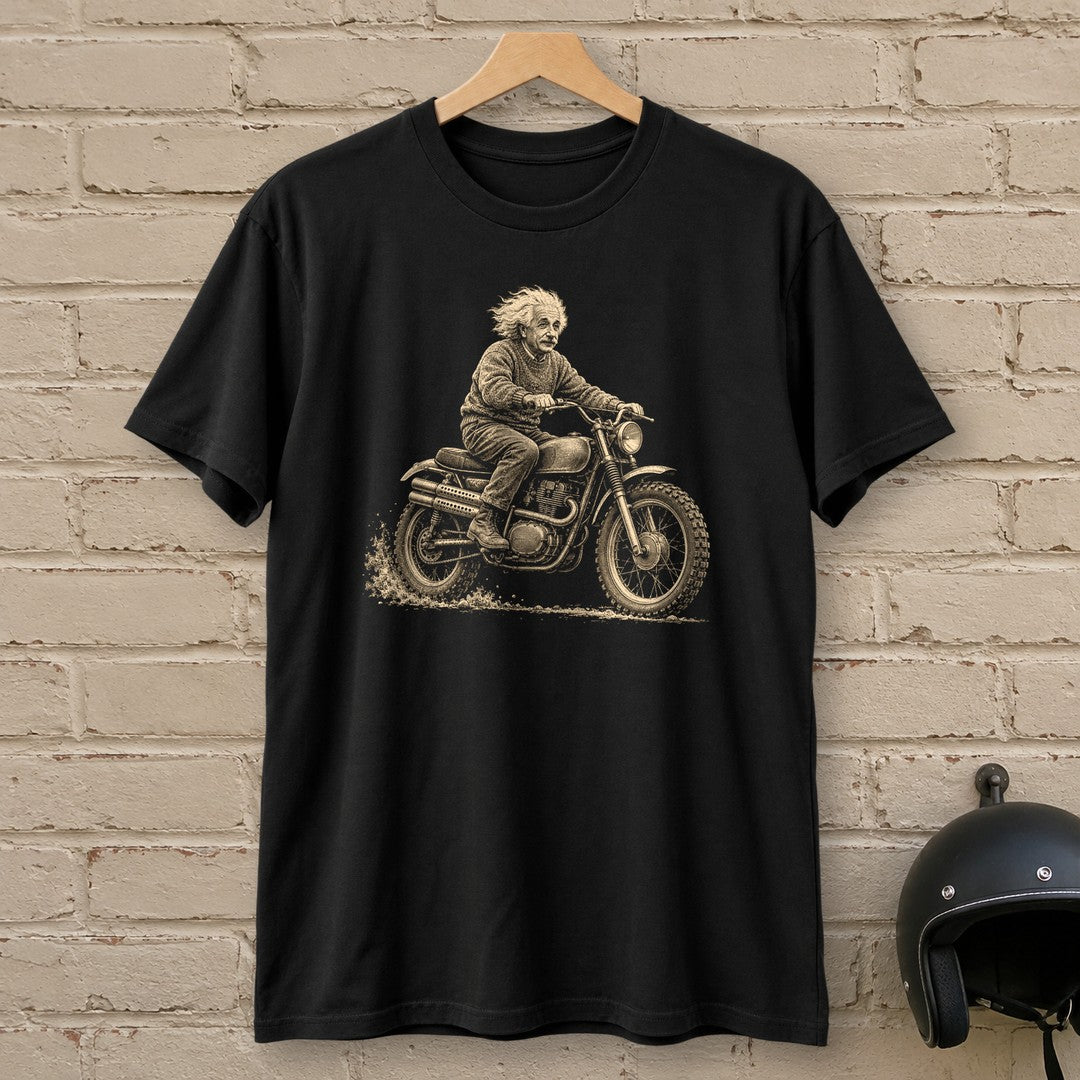 Albert Einstein Scrambler T-Shirt - Black - brick
