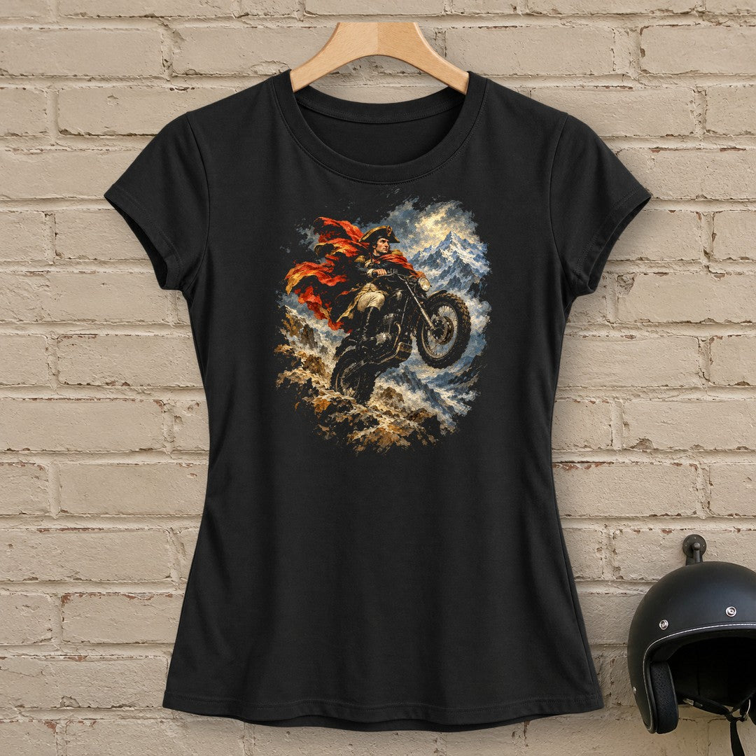 Napoleon Bonaparte Alpine Wheelie Women's T-Shirt - Black - brick